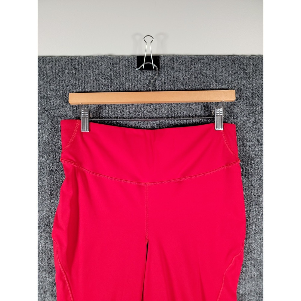 Lululemon Base Pace High Rise Crop 23" Leggings Red Nulux Womens Sz 12 Stretch - Picture 3 of 16